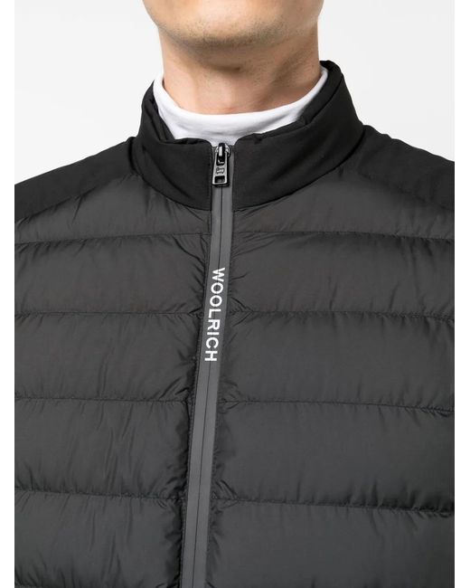 Woolrich Black Quilted Puffer Jacket for men