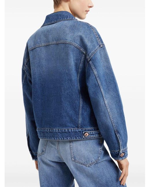 Veste en jean à boutonnière Brunello Cucinelli en coloris Blue