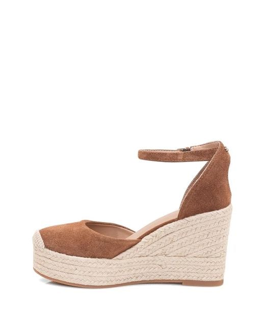 Boss Natural Suede Wedge Sandals
