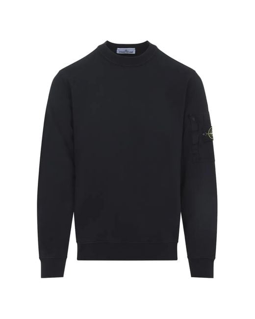 Stone Island Blue Crewneck Sweatshirt for men