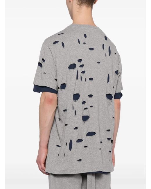 メンズ Givenchy ダメージ Tシャツ Gray