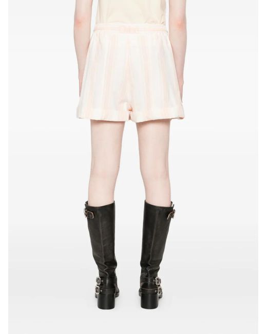 Chloé Gestreepte Shorts in het Natural