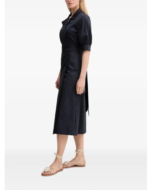 Munthe Black Bobula Midi Wrap Dress
