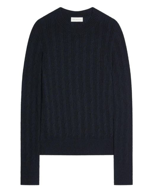メンズ Dries Van Noten ケーブルニット セーター Blue