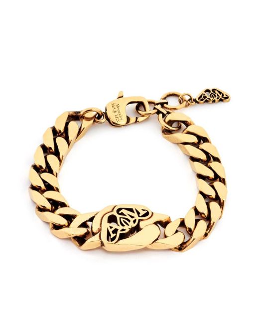 Alexander McQueen Metallic Seal Logo-motif Chain Bracelet