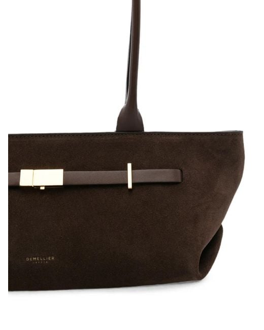 DeMellier London White Montreal Suede Shoulder Bag