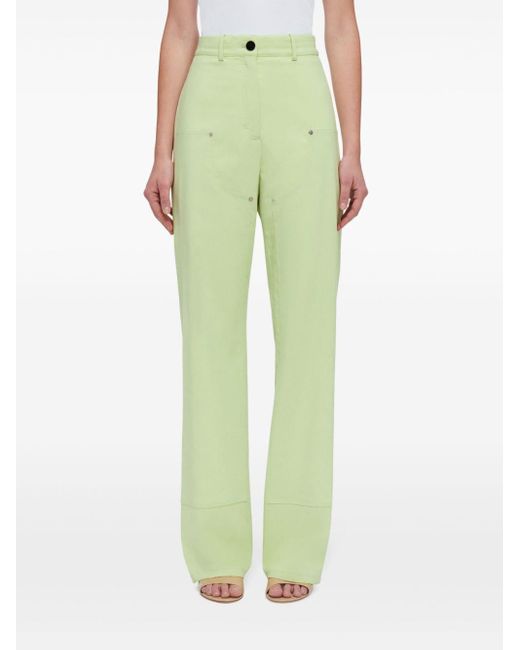 Pantalon fuselé à taille haute Ferragamo en coloris Green