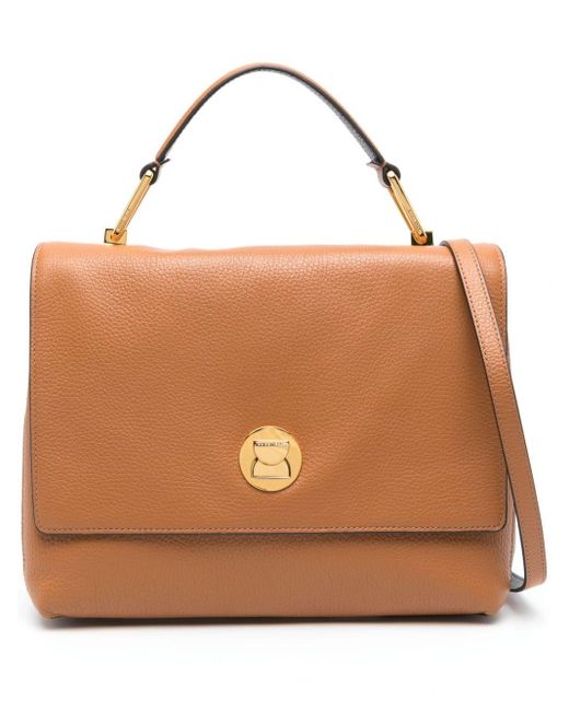 Coccinelle レザーハンドバッグ Brown