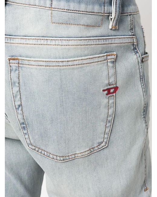 DIESEL Blue Distressed Slim-Fit Jeans for men