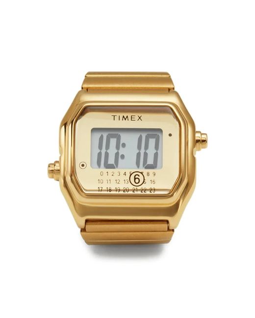 MM6 by Maison Margiela Metallic X Timex Digital 19Mm Ring Watch