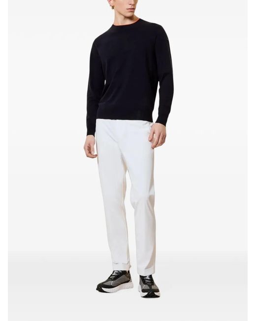 Rrd Blue Ribbed-Trim Logo-Patch Sweater for men