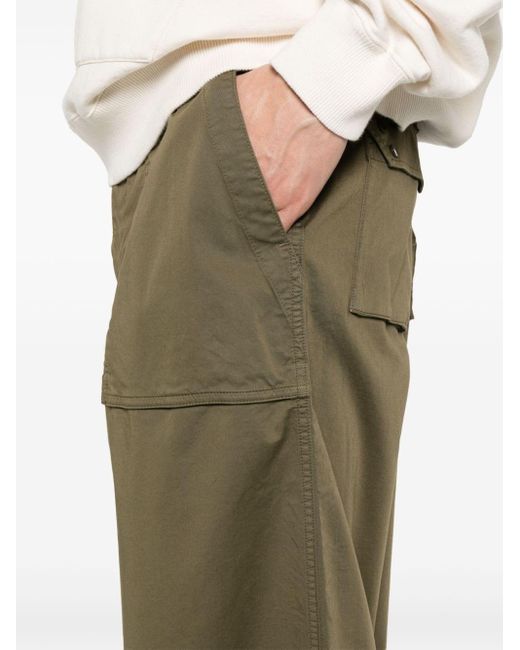 C P Company Green Drawstring-hem Loose Trousers for men