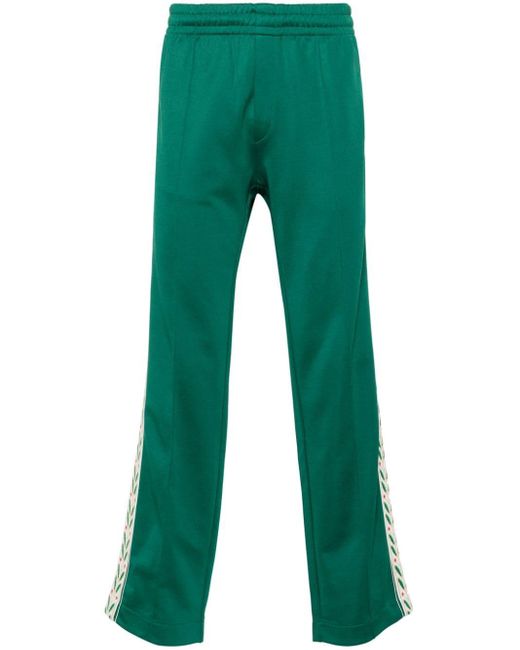 Casablancabrand Green Logo-appliqué Elasticated-waist Track Pants for men