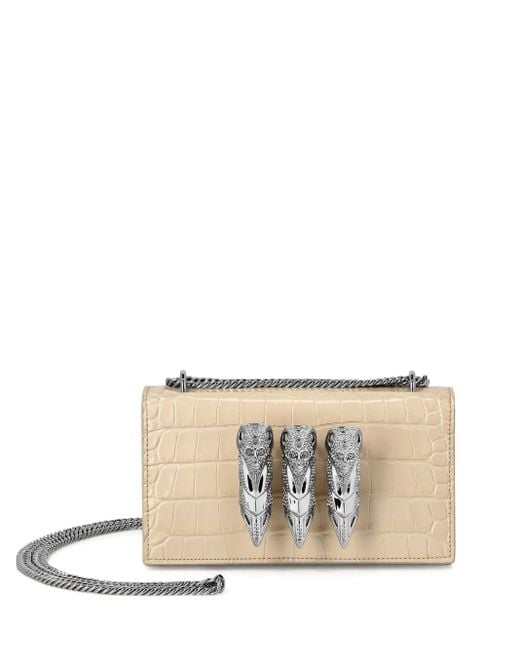 Clutch Con Stampa Coccodrillo di Philipp Plein in Natural