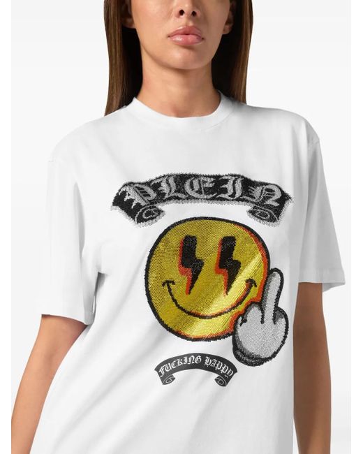 Philipp Plein White Smile T-Shirt