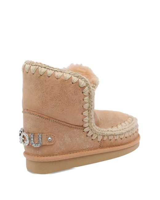 Mou Brown Eskimo 18 Suede Embellished Boots