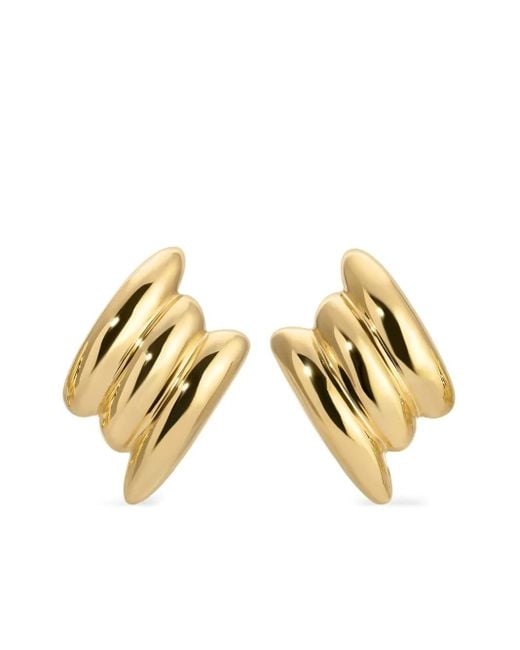 Pendientes Claire en oro amarillo de 18 ct Anita Ko de color Metallic