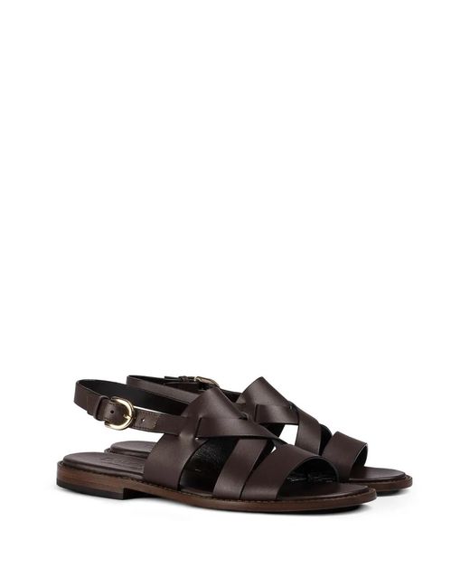 Doucal's White Multi-Strap Leather Sandals