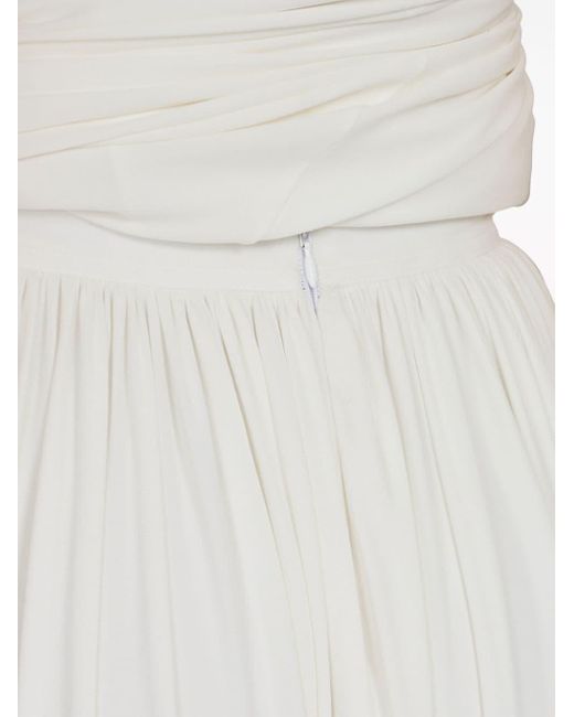 Falda larga fruncida Ferragamo de color White