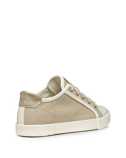Geox White Blomiee Low-Top Lace-Up Sneakers