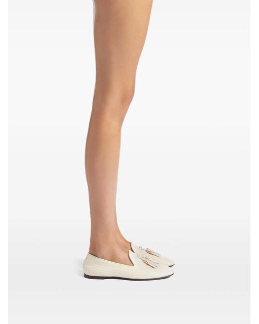 Giuseppe Zanotti Natural Gz-Weave Loafers