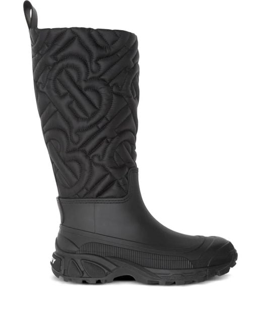 Bottes De Pluie Rotherfield À Design Matelassé Burberry en coloris Black