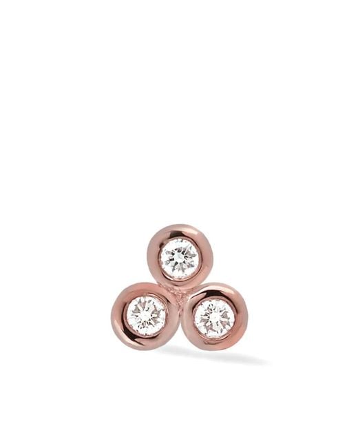 Lark & Berry Pink 14Kt Rose Trio Diamond Earring