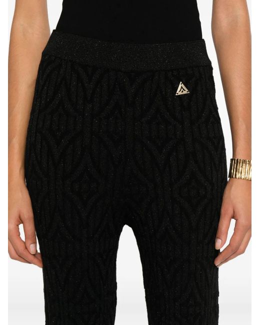 Akep Black Pantalon Texturé À Logo