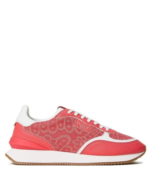 Twinset Pink Lace-Panelled Sneakers