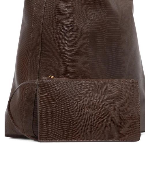 Sessun Brown Large Vita Mia Leather Tote Bag