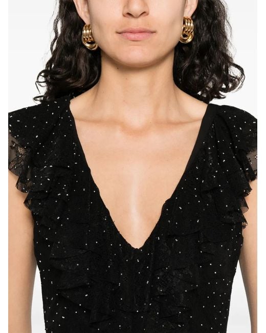 Nissa Black Lace Mini Dress