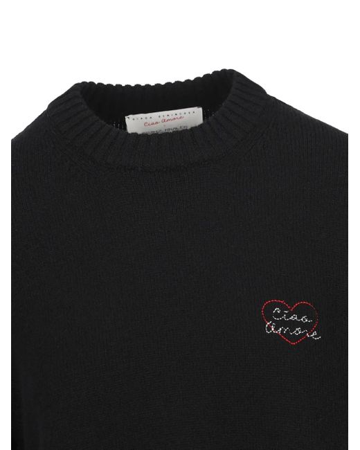 Giada Benincasa Black X Franz Kraler Heartbeat Cashmere Sweater