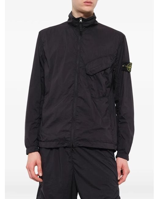 Stone Island Blue Ultralight Nylon Stretch-Tc Overshirt for men