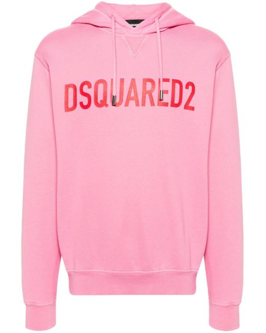 Felpa Cool Fit con cappuccio di DSquared² in Pink da Uomo
