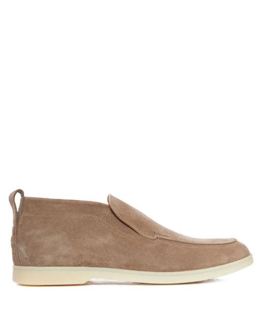 Henderson Brown Suede Slip-On Sneakers for men
