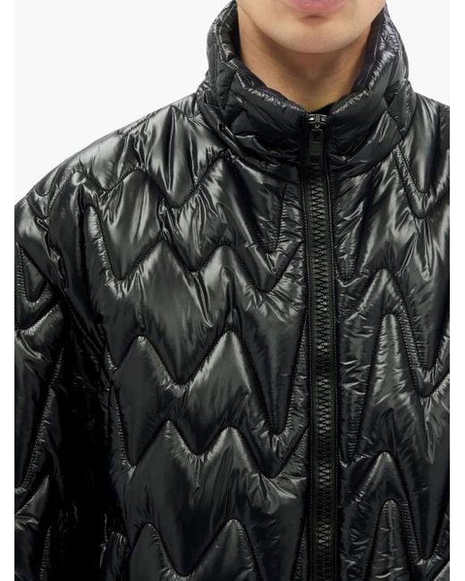 MSGM Black Quilted Padded Jacket for men