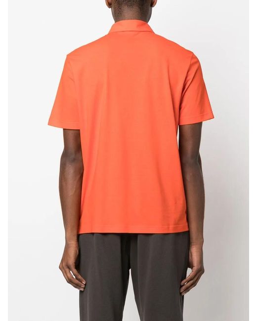 Herno Orange Short-Sleeved Polo Shirt for men