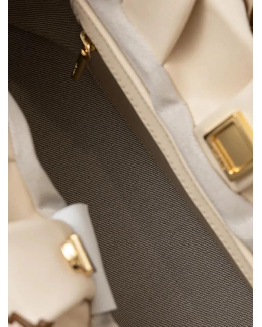 THEMOIRÈ Natural Athena Tote Bag mit Rautenmuster