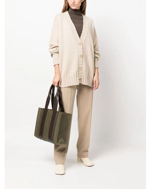 Malo Natural Button-Up Cardigan