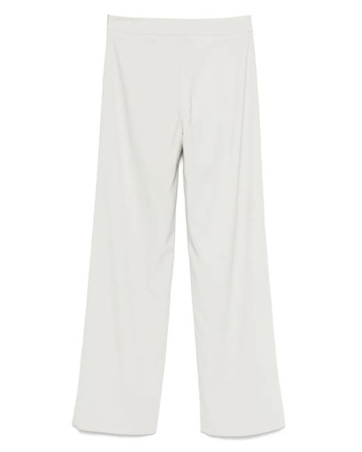 D.exterior White High-Waisted Trousers