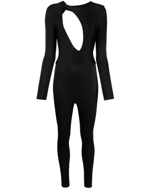 Noire Swimwear Black Cut-Out-Detailing Stretch Jumpsuit