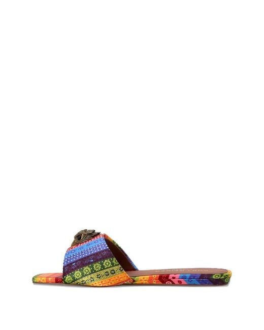 Kurt Geiger Blue Kensington Flat Sandals