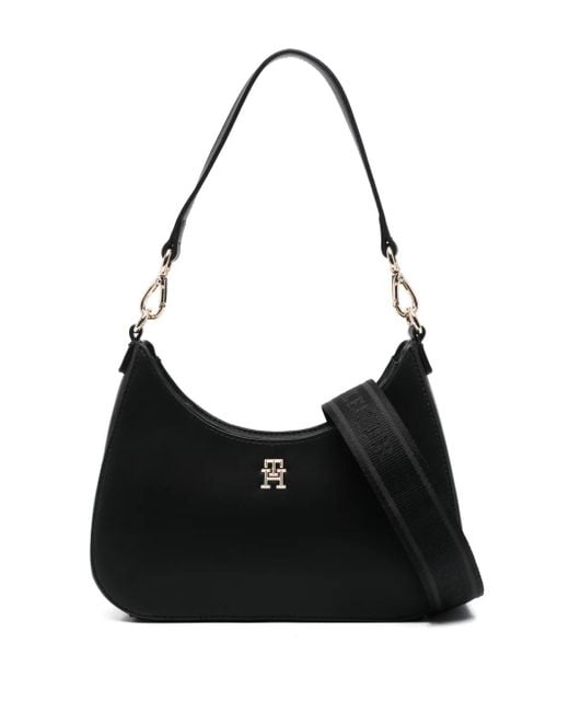 Tommy Hilfiger ロゴテープ ショルダーバッグ Black