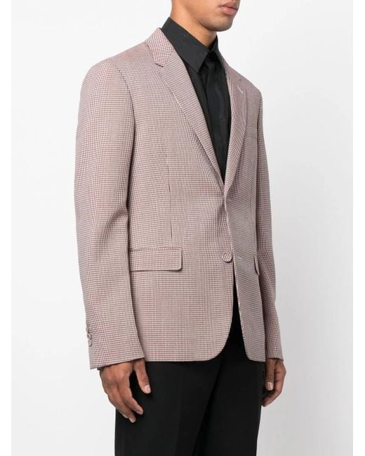 Fendi Brown Single-Breasted Houndstooth Blazer for men