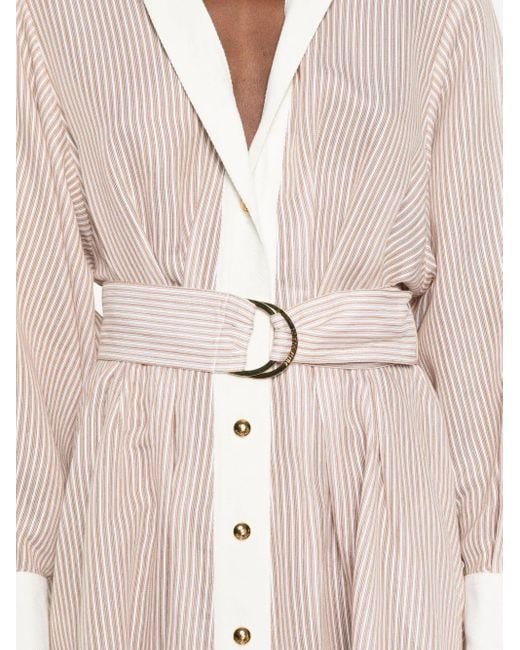 Zimmermann Hypnotic Tuck ベルテッド ミニシャツドレス Pink