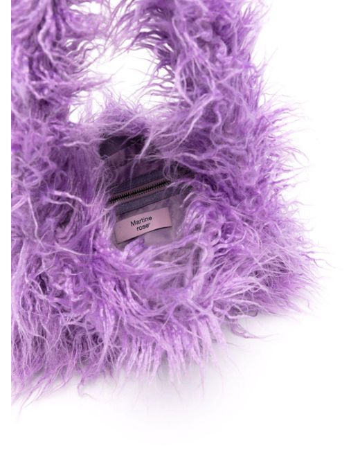 Martine Rose Purple Faux-fur Shoulder Bag