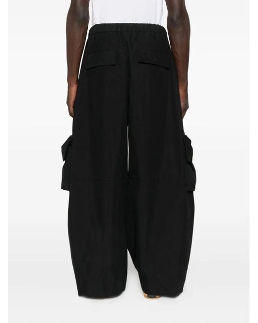 Pantaloni Con Coulisse E Tasche di Simone Rocha in Black da Uomo