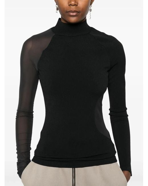 Y-3 Black Mesh-Detailing Top