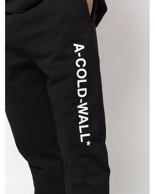 A_COLD_WALL* Black Logo-Print Tapered Joggers for men