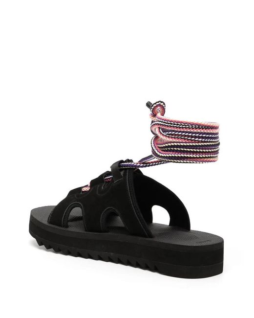 Suicoke Black Chunky Open-Toe Sandals